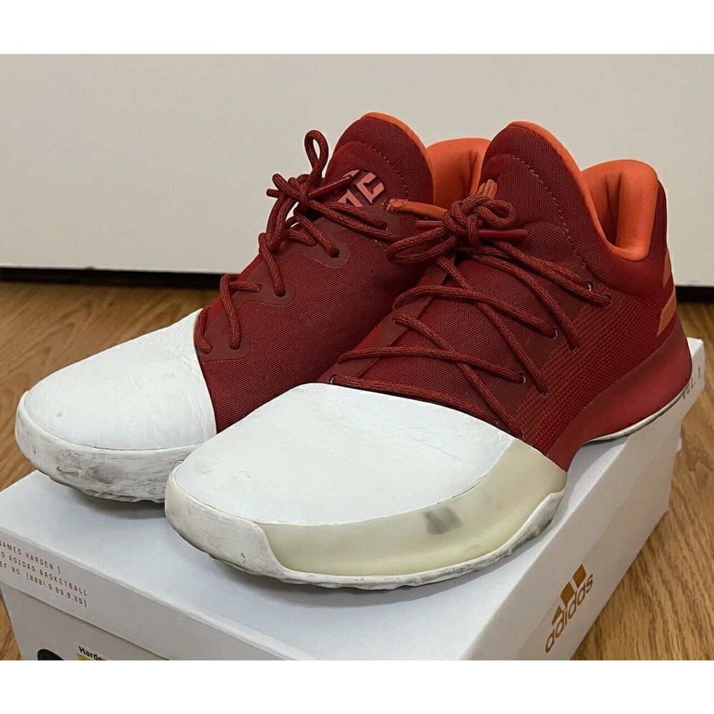 Adidas Harden Vol 1 Home Basketball Shoe Red White Boost James Harden size 5